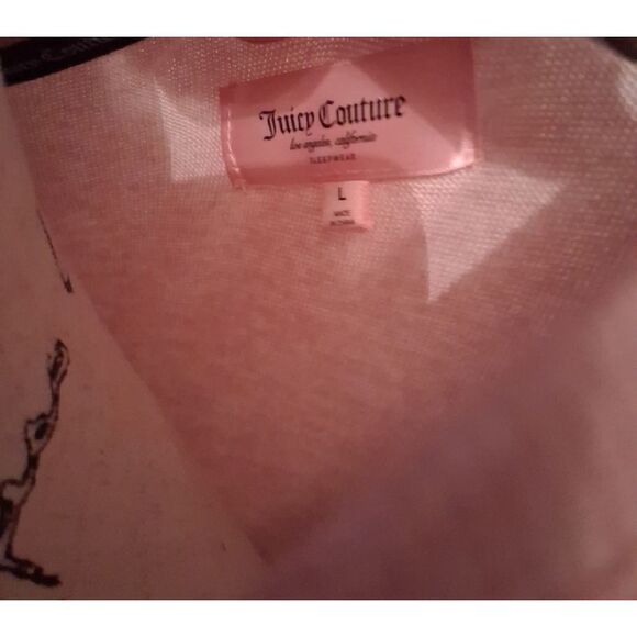 Juicy Couture Gold and Pink Long Sleeve Sleepwear Loungewear Top Size Large - Picture 2 of 7
